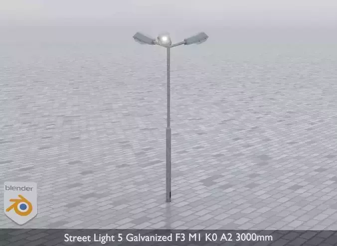Street Light 5 Galvanized F3 M1 K0 A2 3000mm
