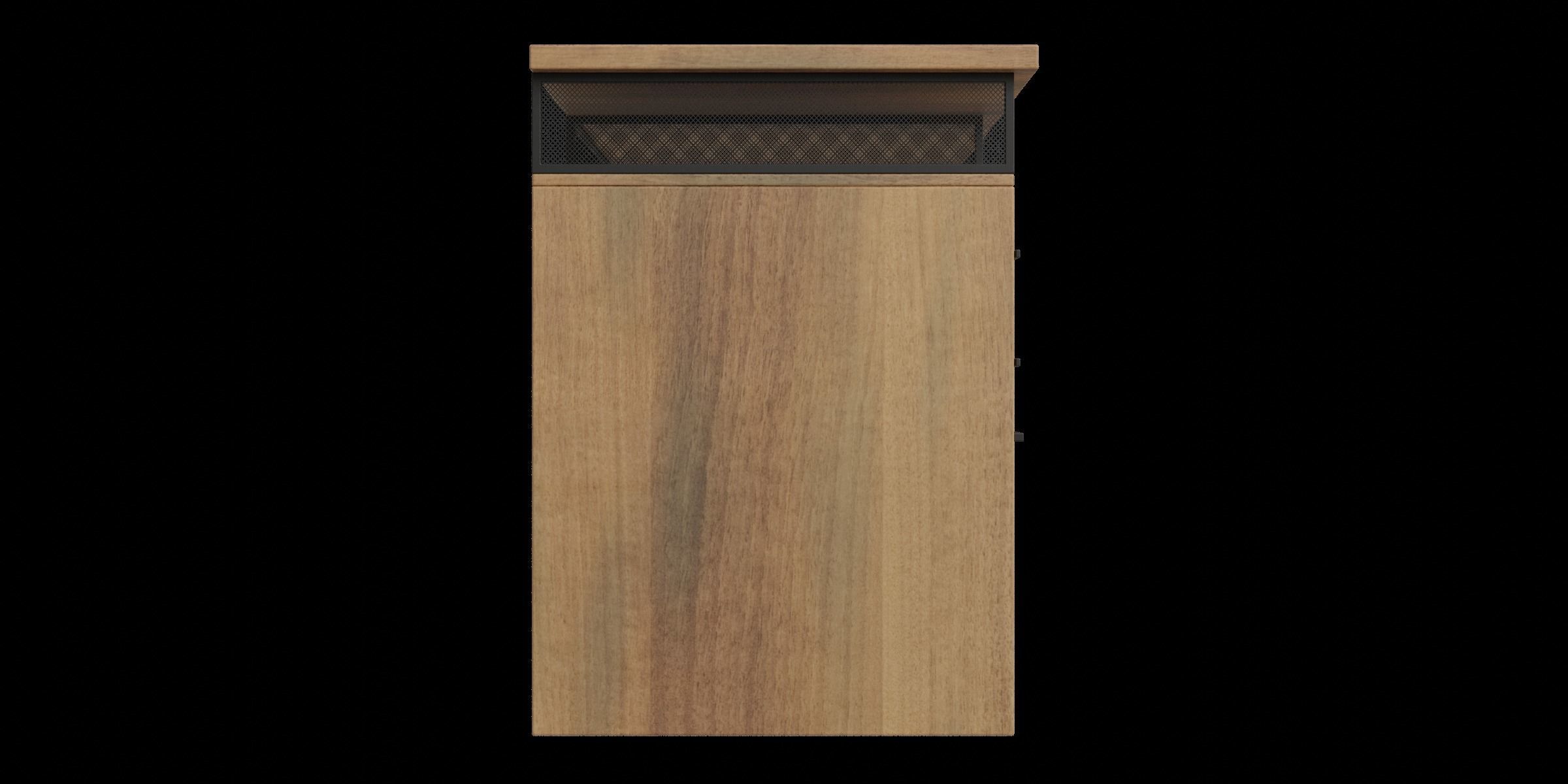 Metal And Wood 3 Drawer Writing Desk 3D model_4