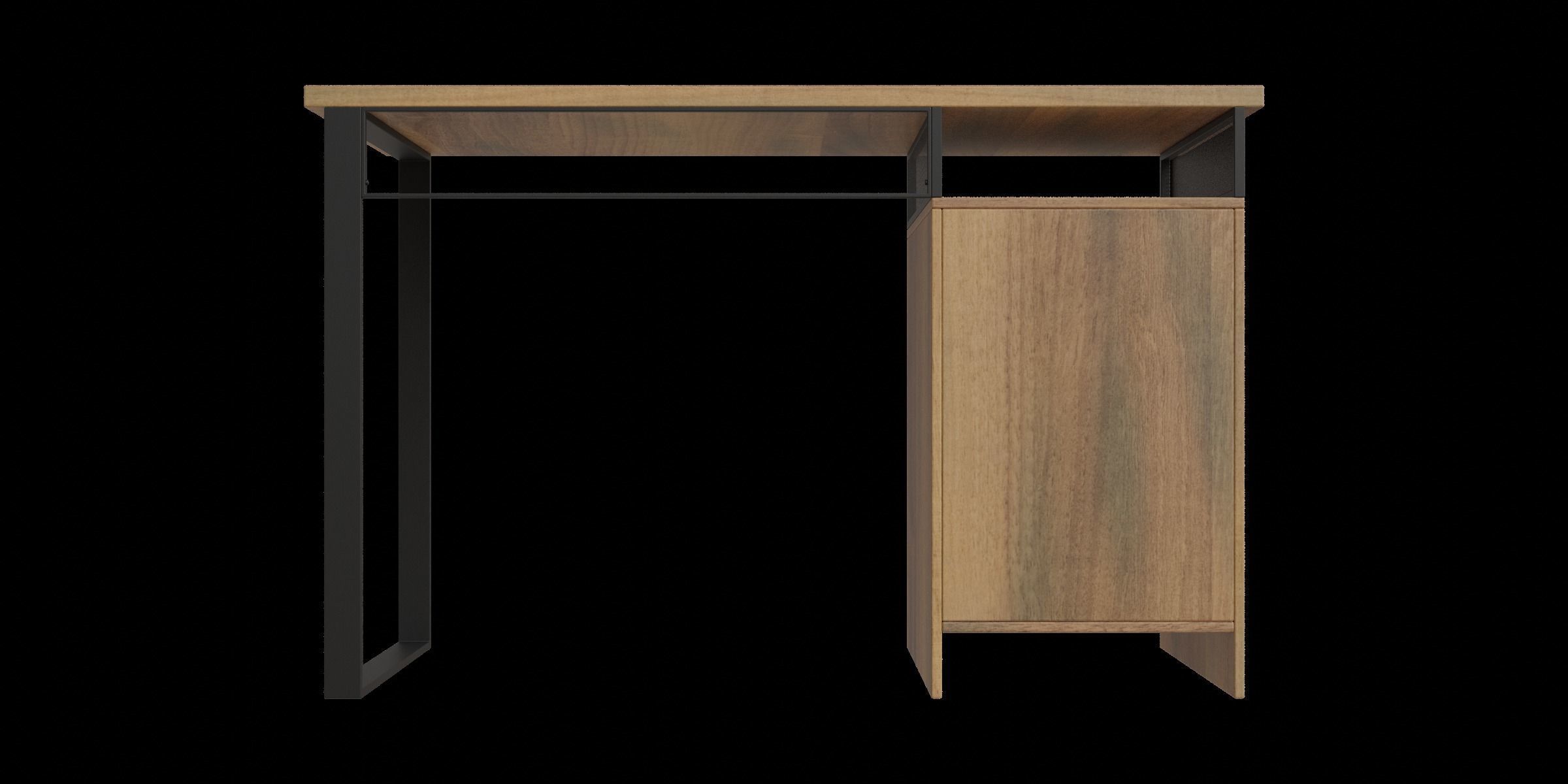 Metal And Wood 3 Drawer Writing Desk 3D model_5
