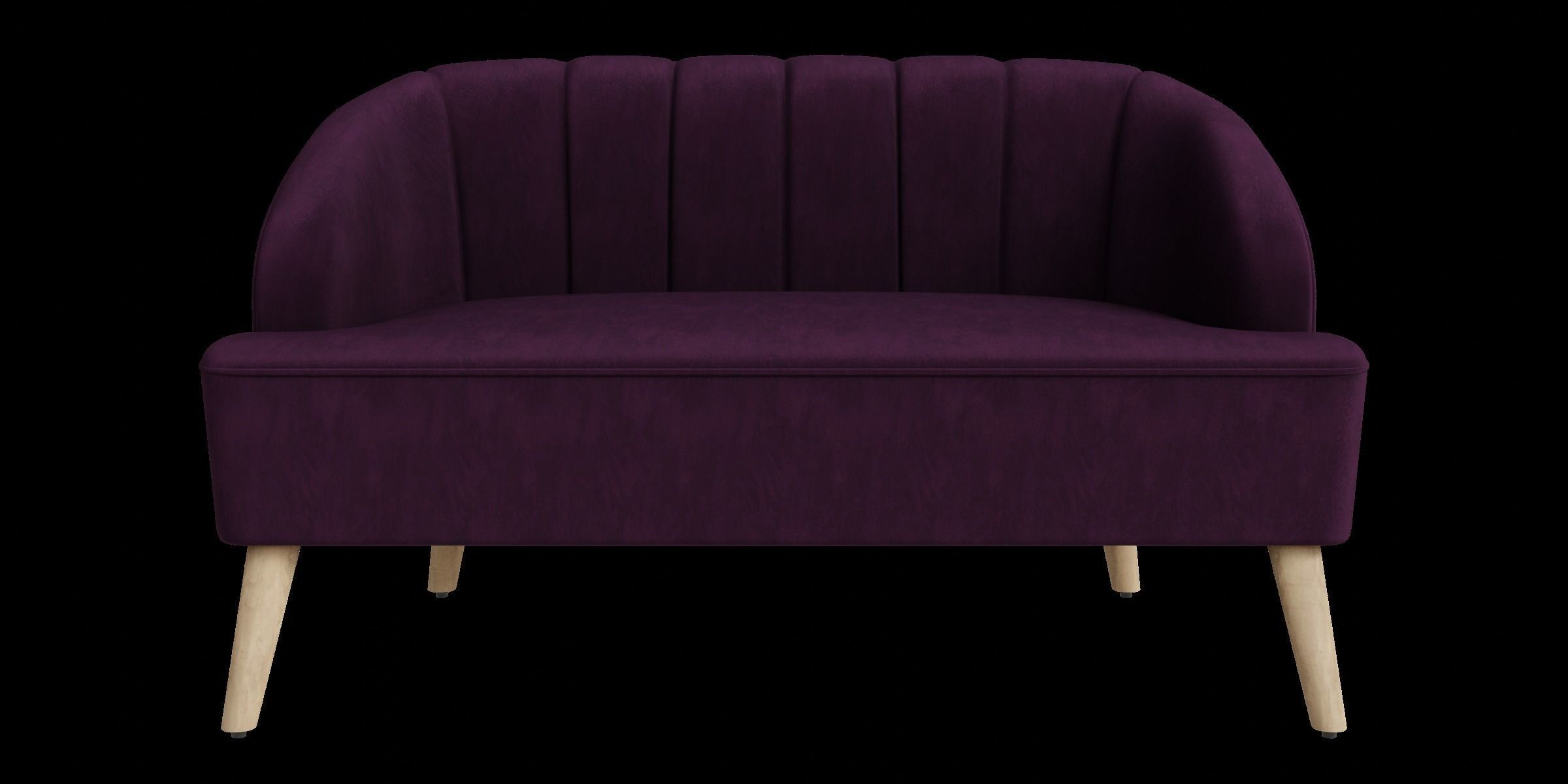 Modern Velvet Sofa 3D model_7