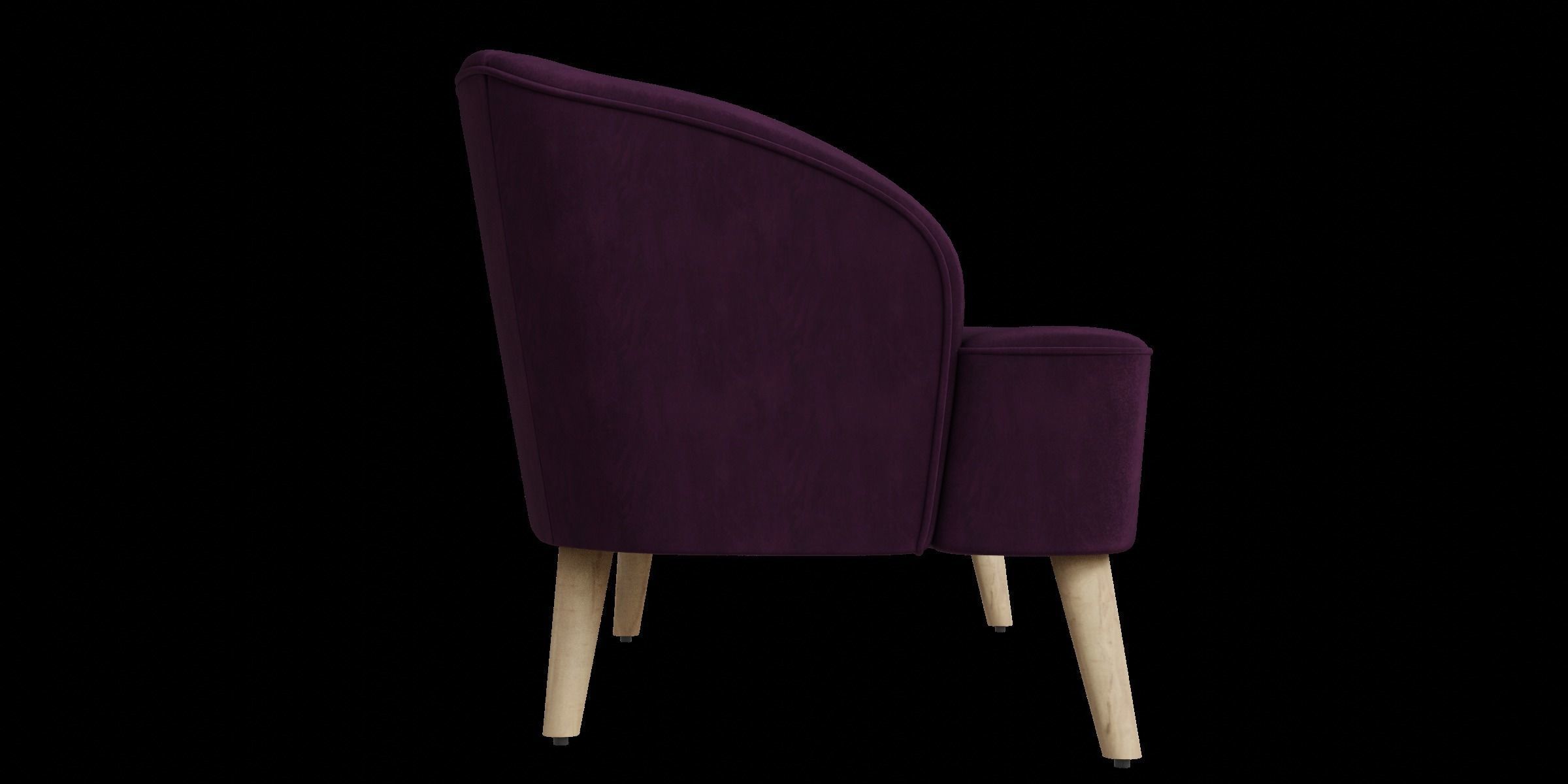 Modern Velvet Sofa 3D model_4