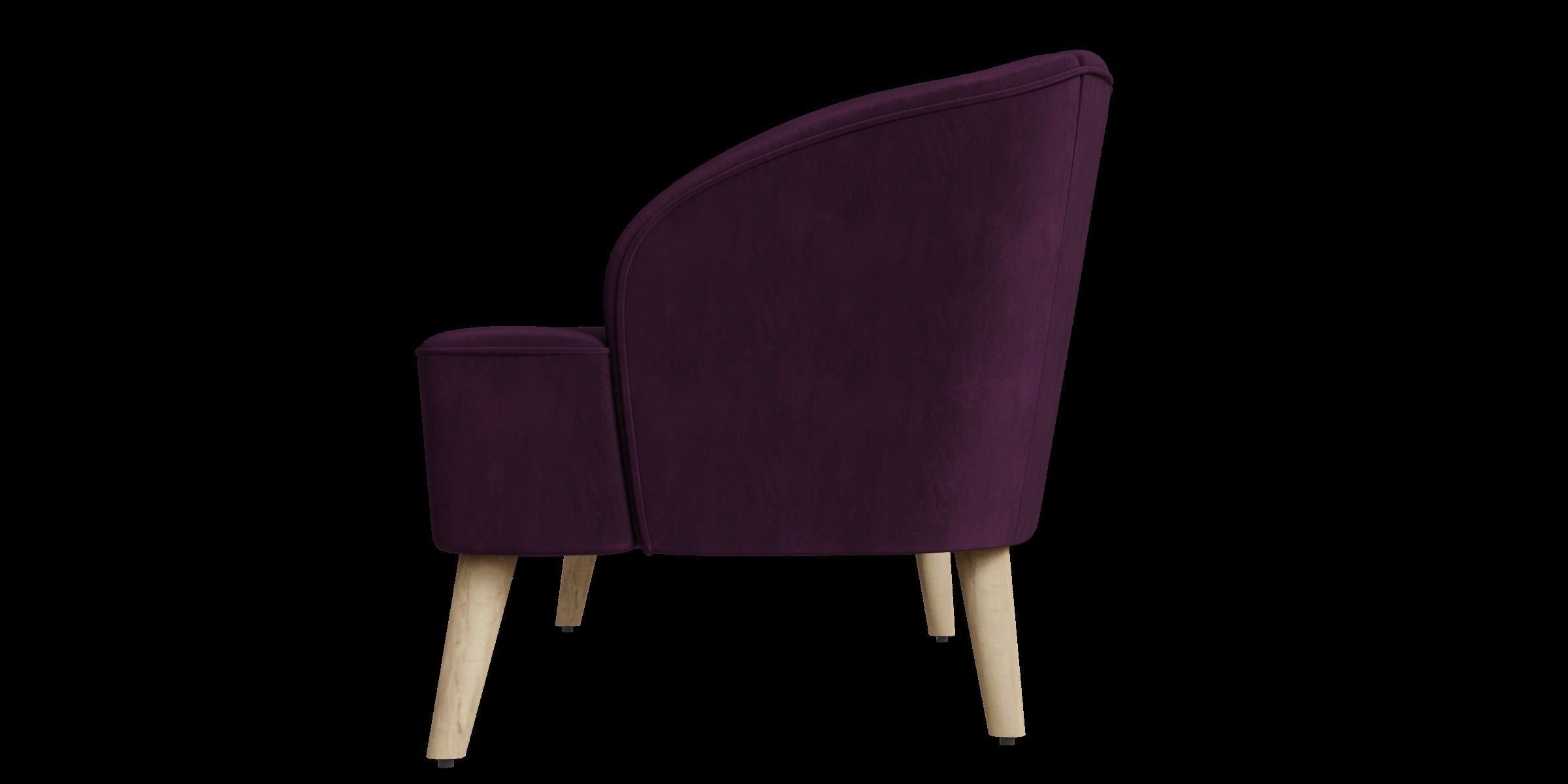 Modern Velvet Sofa 3D model_6