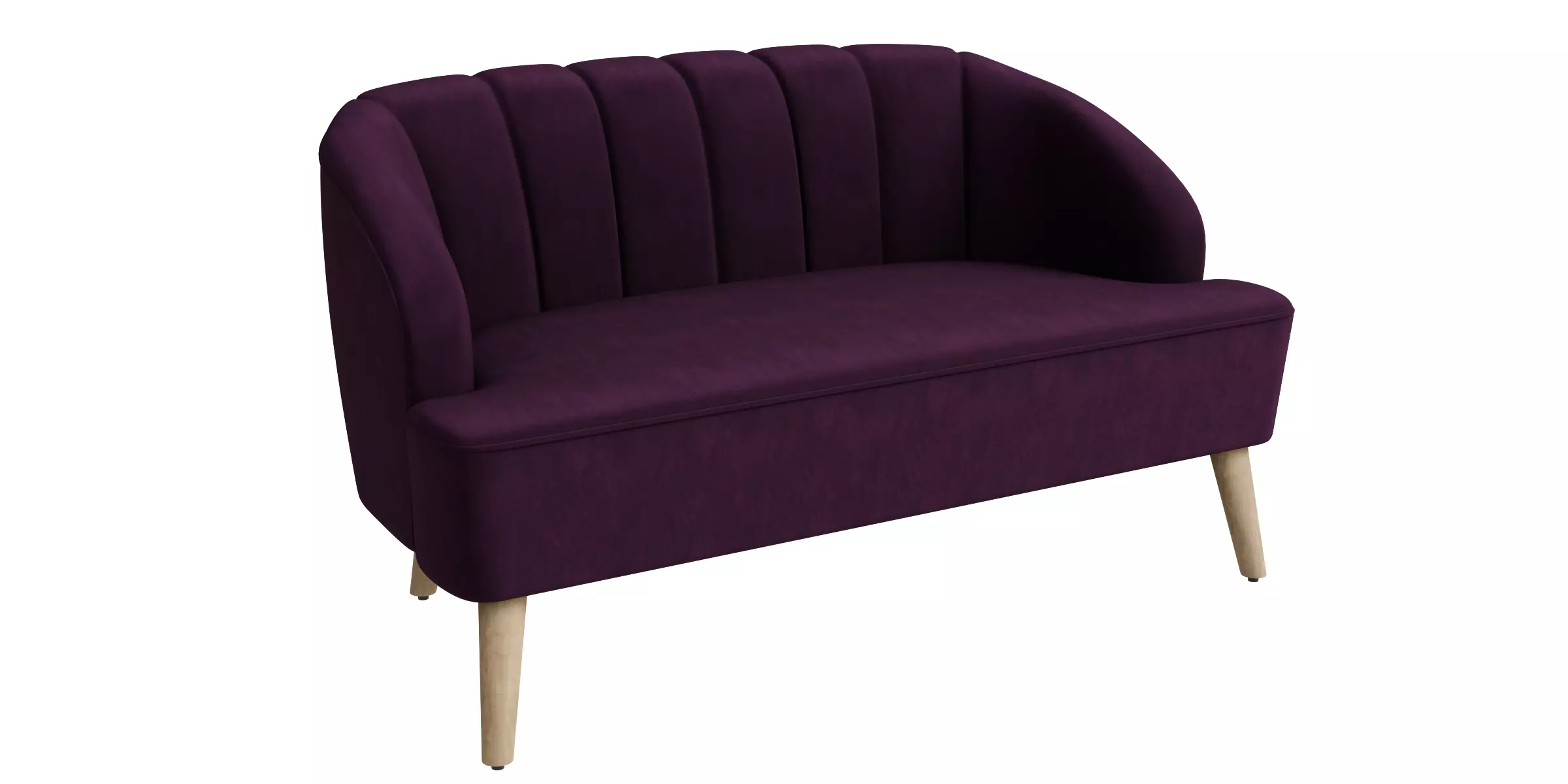 Modern Velvet Sofa 3D model_0