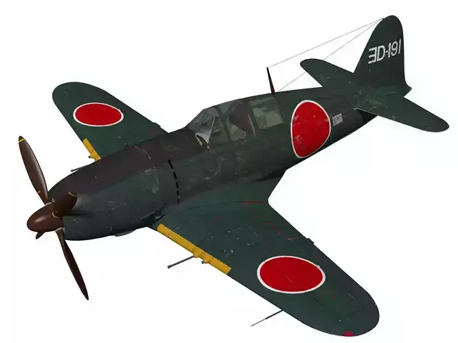 Mitsubishi J2M4 RAIDEN 3D model
