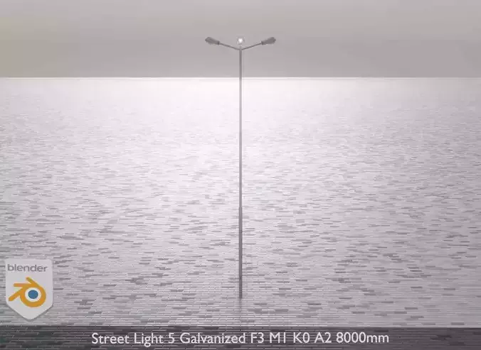 Street Light 5 Galvanized F3 M1 K0 A2 8000mm