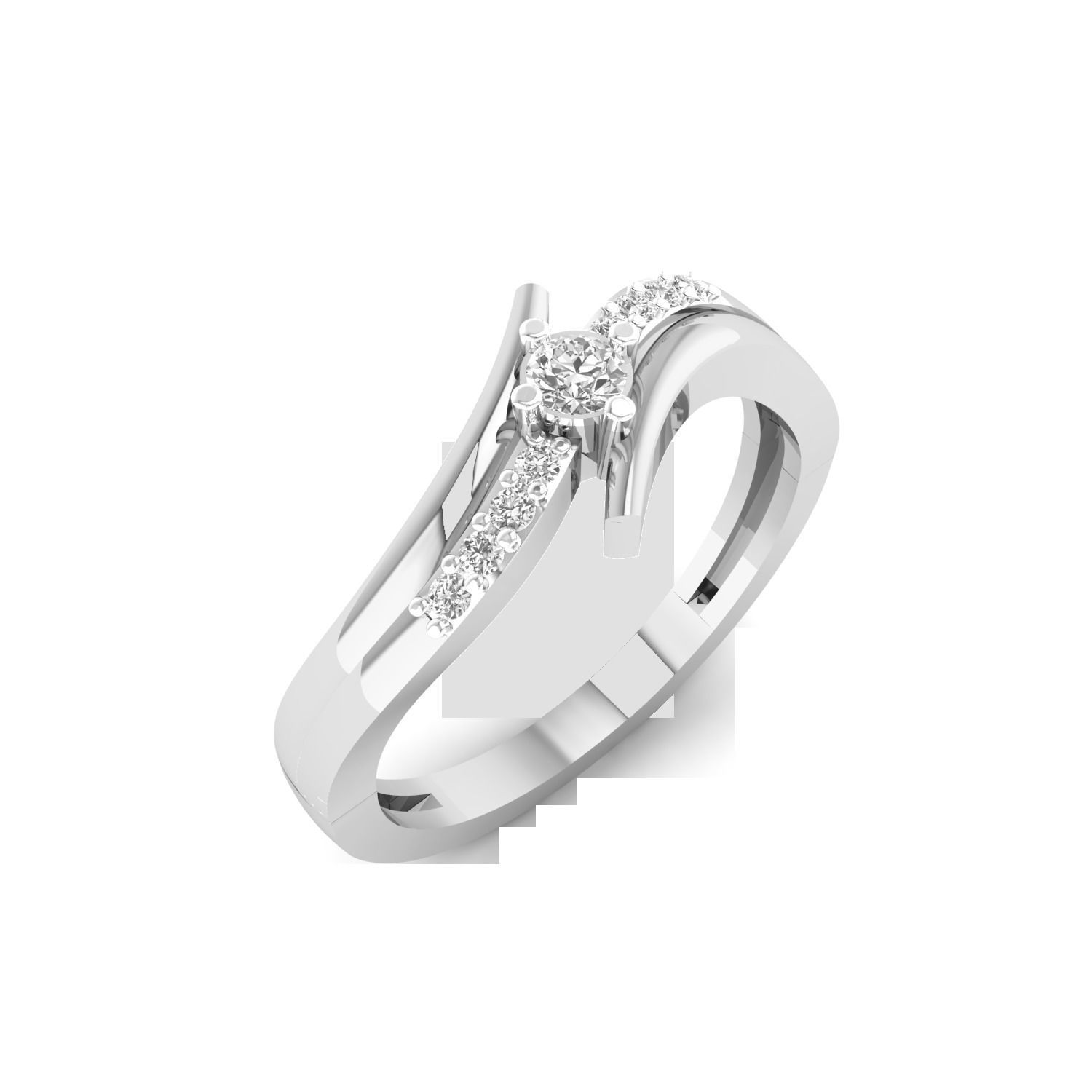 Women Wedding Engagement Ring STL OBJ FBX Renders Details 3D print model_21