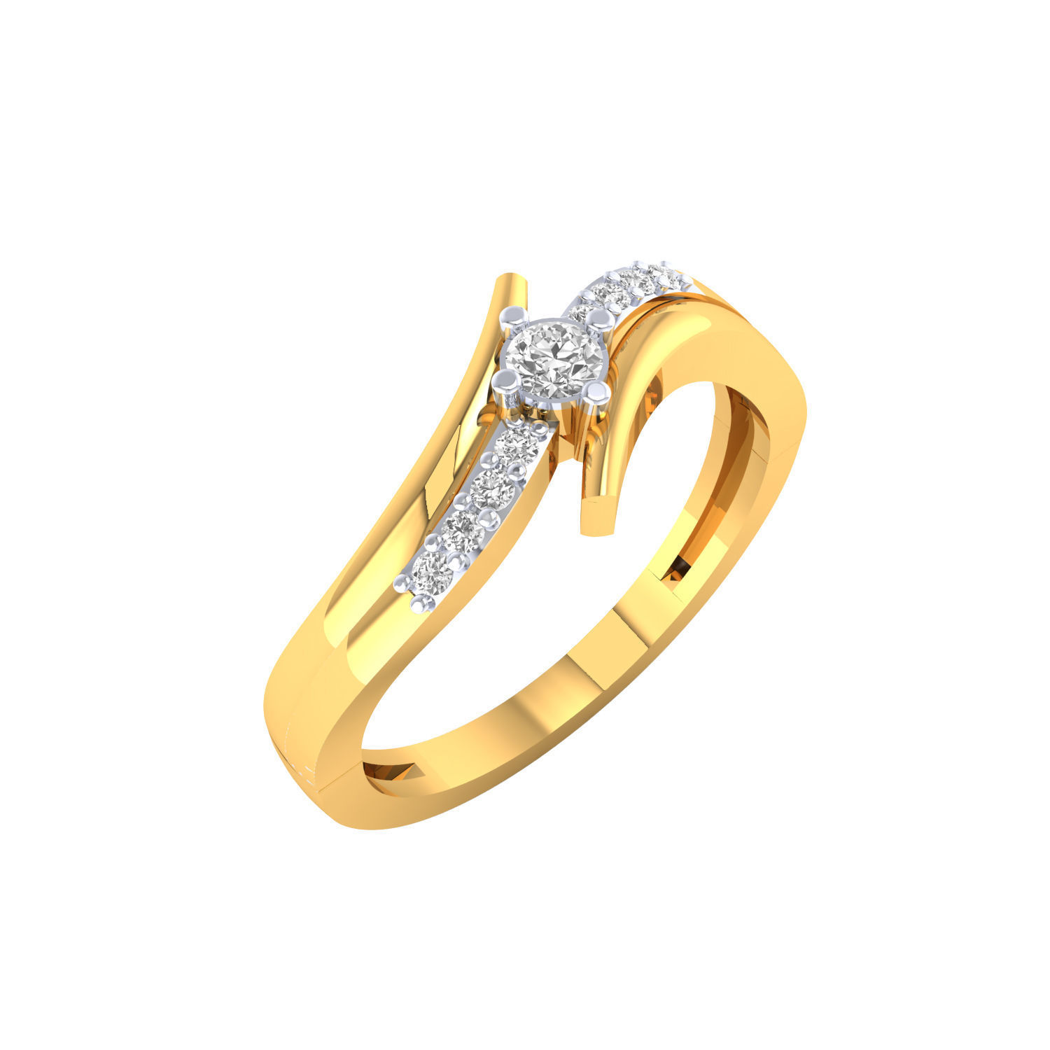 Women Wedding Engagement Ring STL OBJ FBX Renders Details 3D print model_3