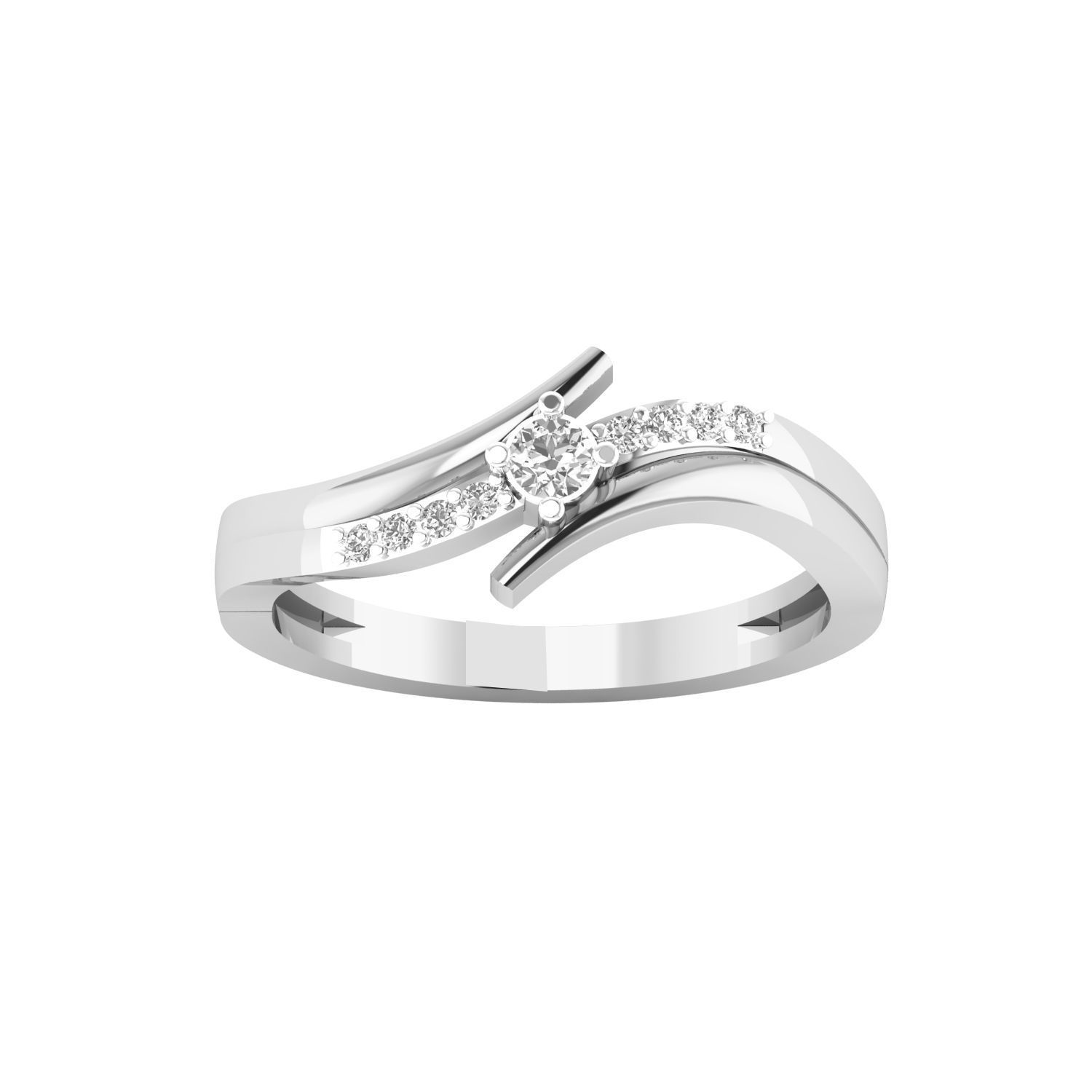 Women Wedding Engagement Ring STL OBJ FBX Renders Details 3D print model_24