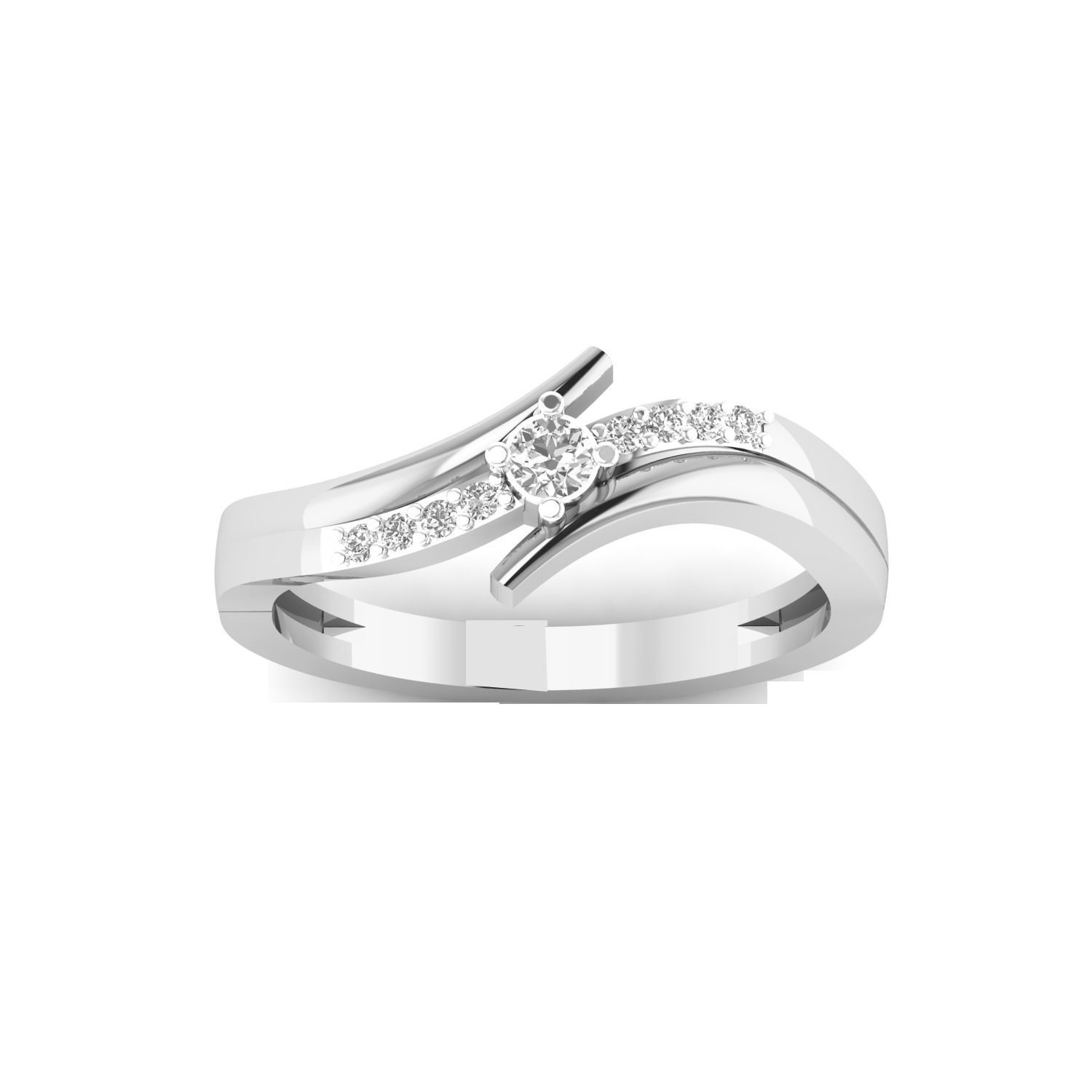 Women Wedding Engagement Ring STL OBJ FBX Renders Details 3D print model_25