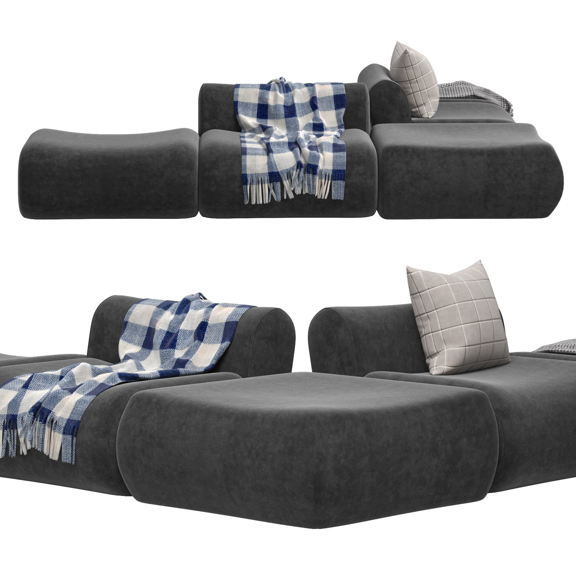 Modular Sofa And Armchair Jardan Furneture Lemmy 3D model_3