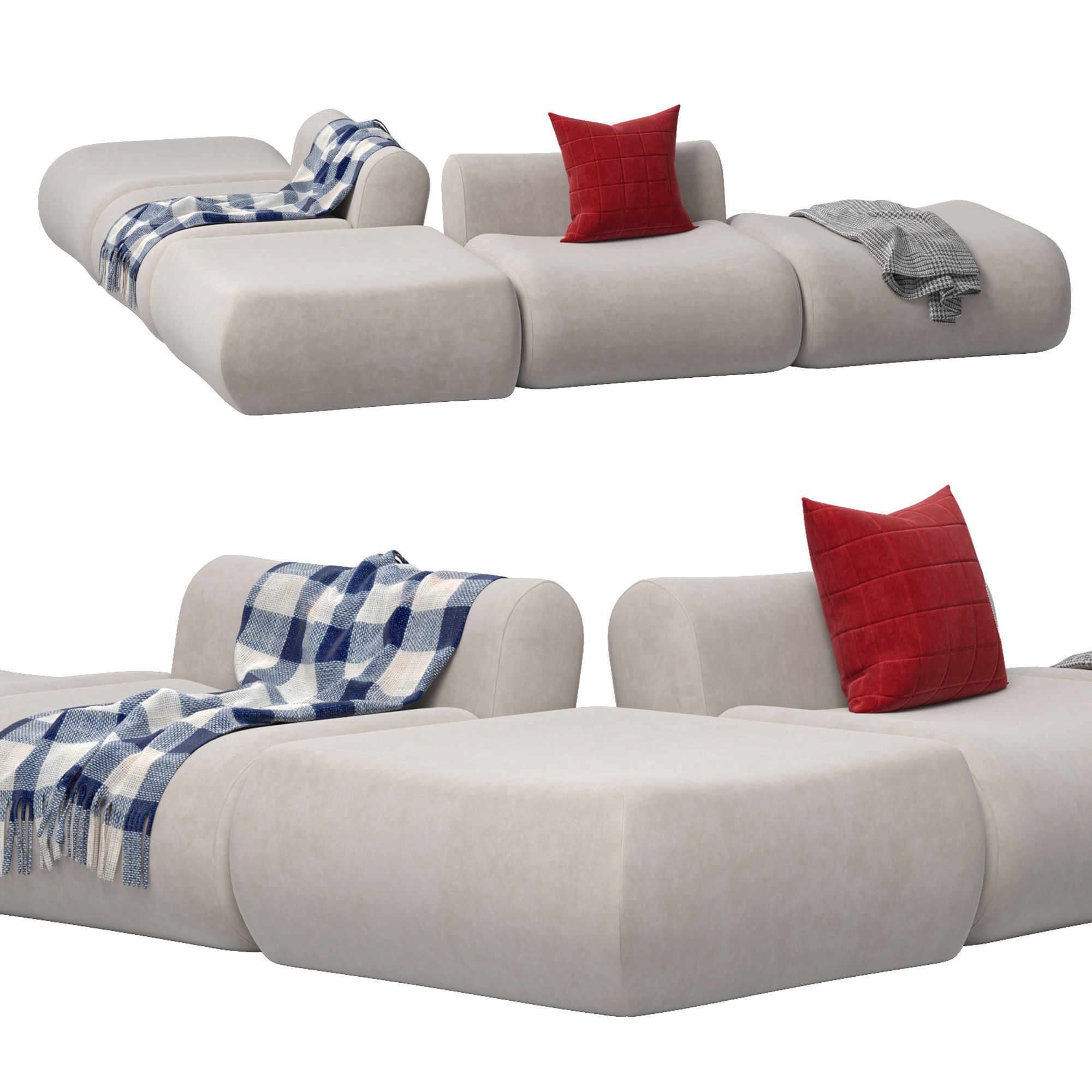 Modular Sofa And Armchair Jardan Furneture Lemmy 3D model_2