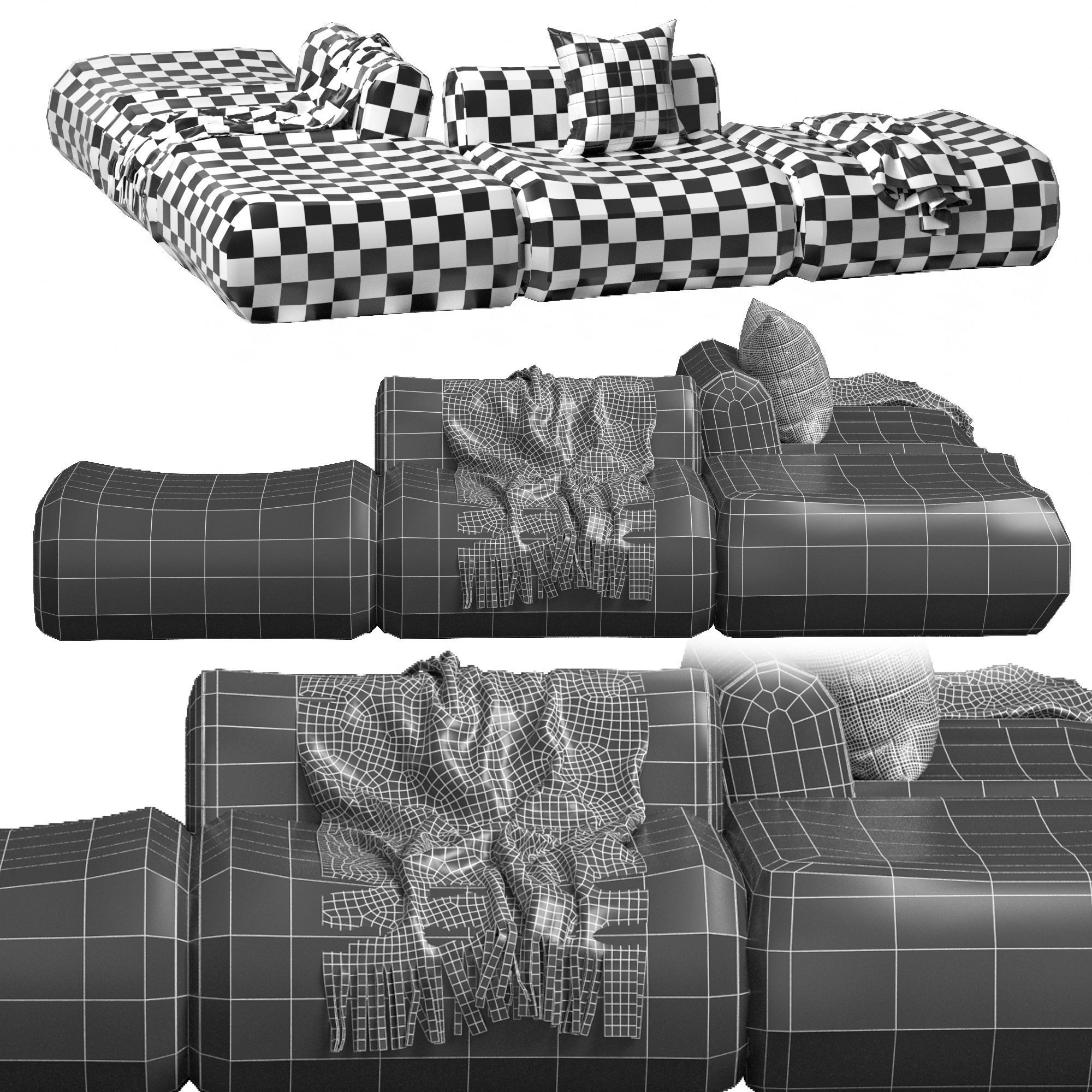 Modular Sofa And Armchair Jardan Furneture Lemmy 3D model_4