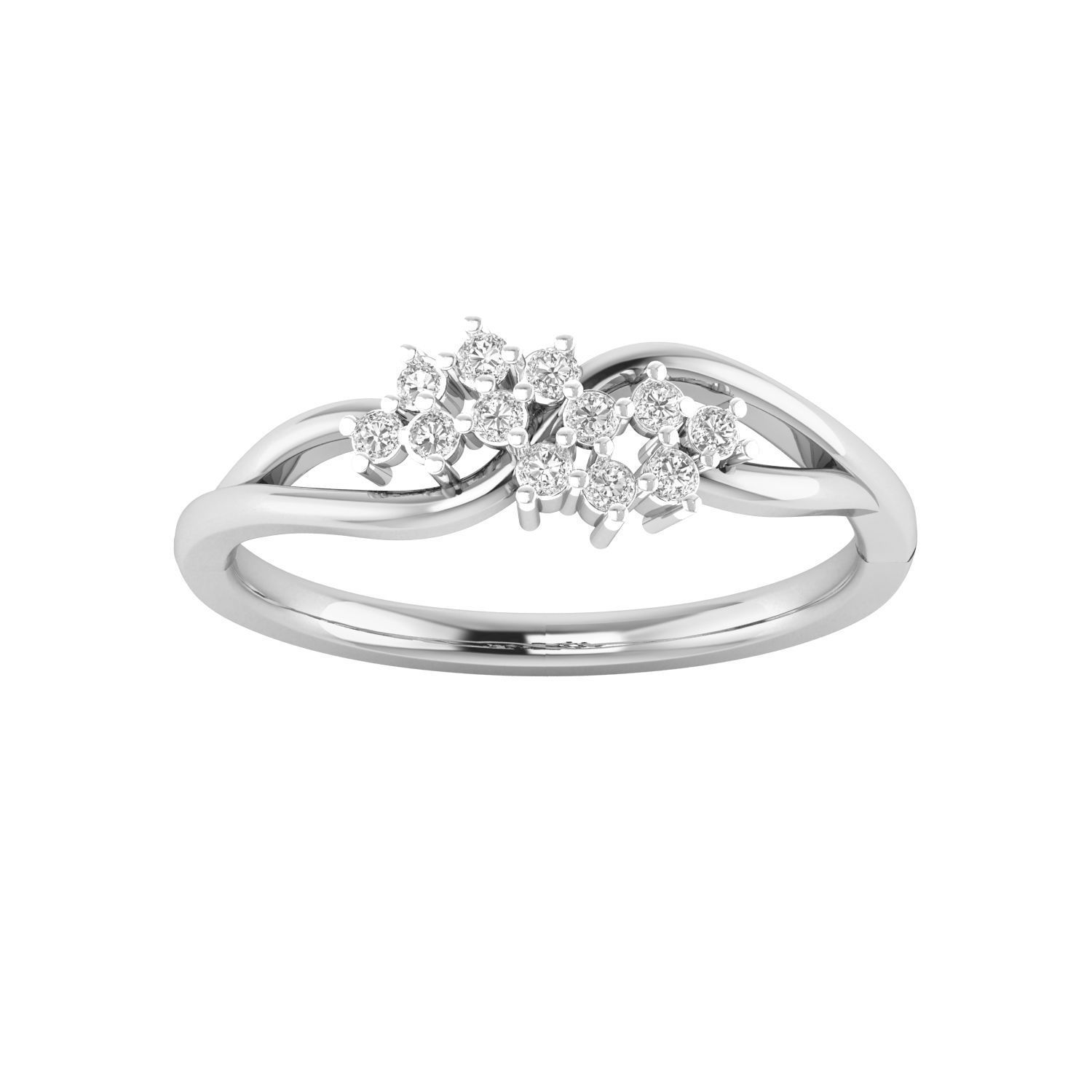 Women Wedding Engagement Ring STL OBJ FBX Renders Details 3D print model_18
