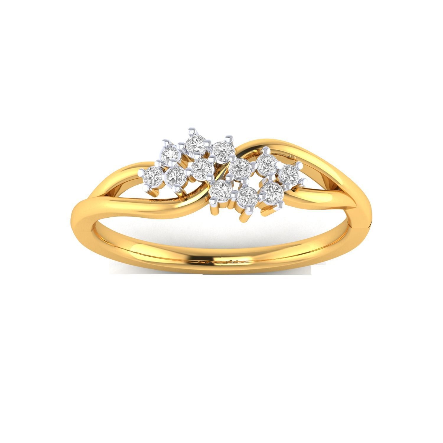 Women Wedding Engagement Ring STL OBJ FBX Renders Details 3D print model_16