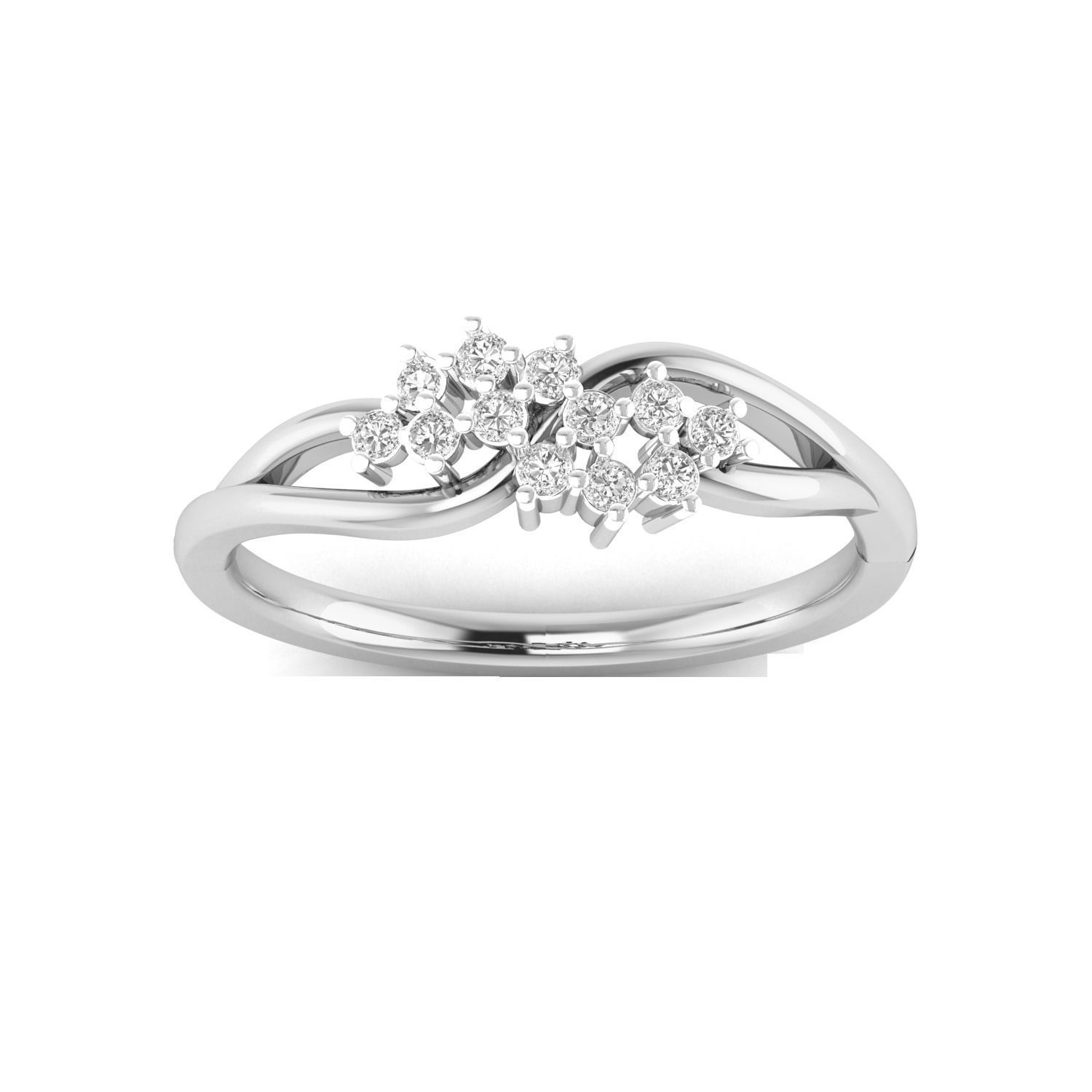 Women Wedding Engagement Ring STL OBJ FBX Renders Details 3D print model_19