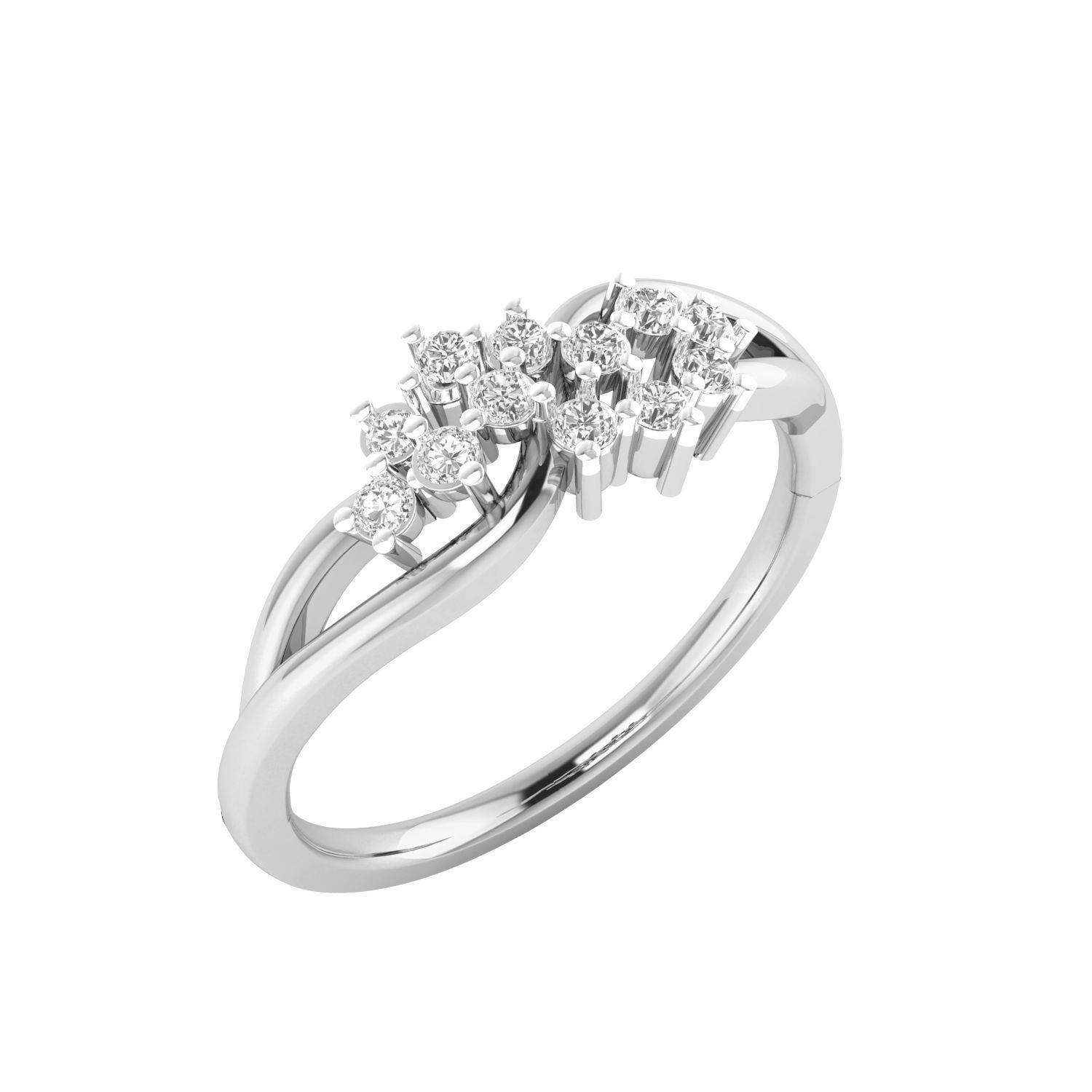 Women Wedding Engagement Ring STL OBJ FBX Renders Details 3D print model_7