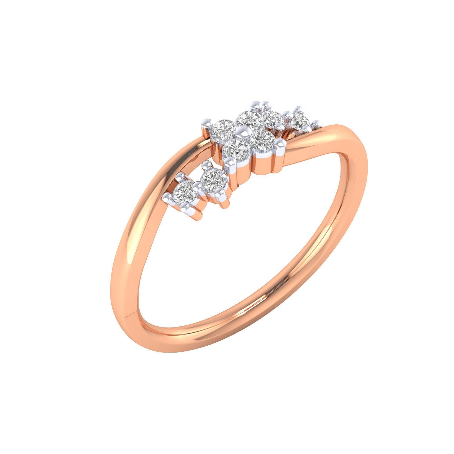 Women Wedding Engagement Ring STL OBJ FBX Renders Details 3D print model_3