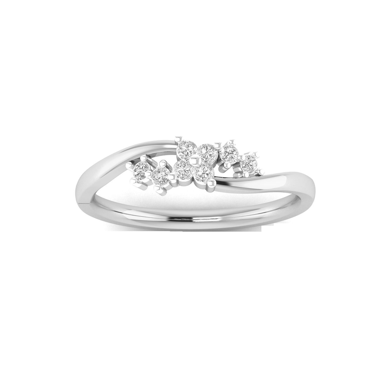 Women Wedding Engagement Ring STL OBJ FBX Renders Details 3D print model_17