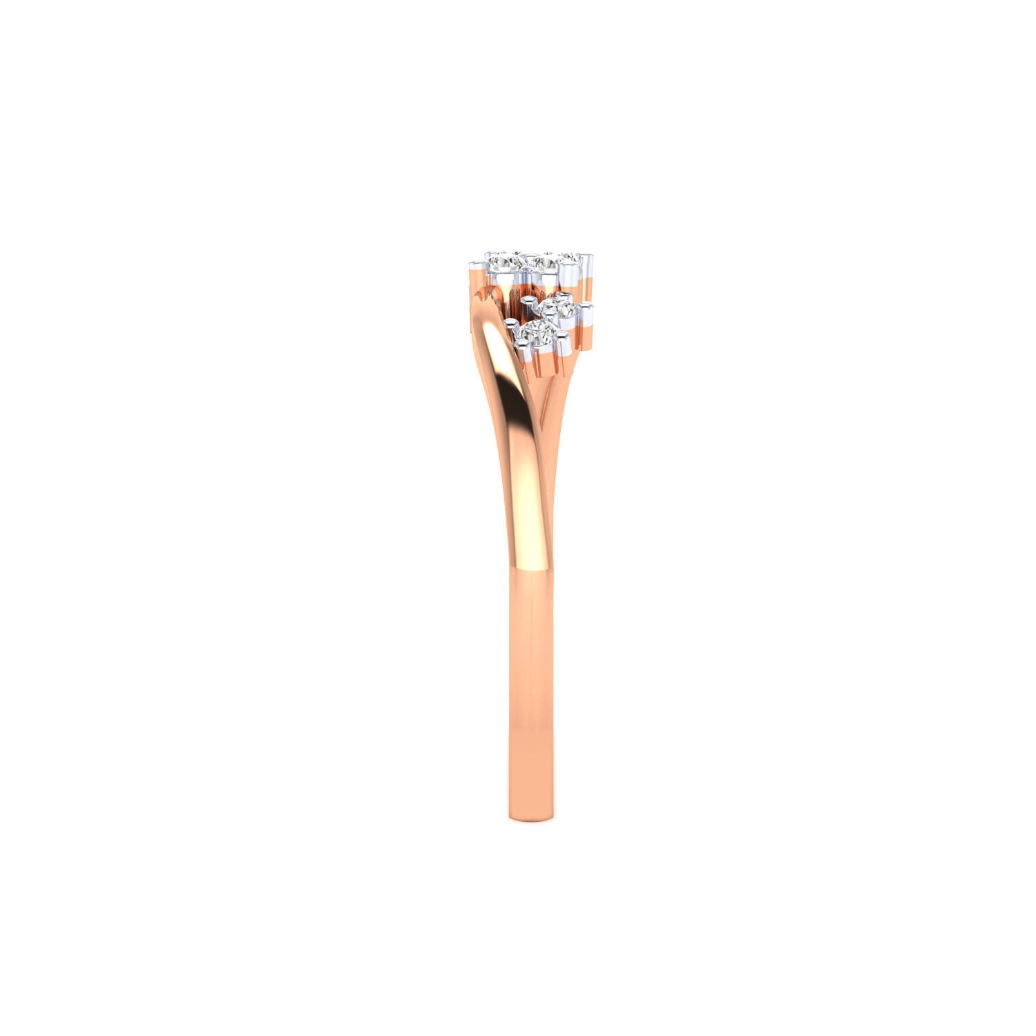 Women Wedding Engagement Ring STL OBJ FBX Renders Details 3D print model_9