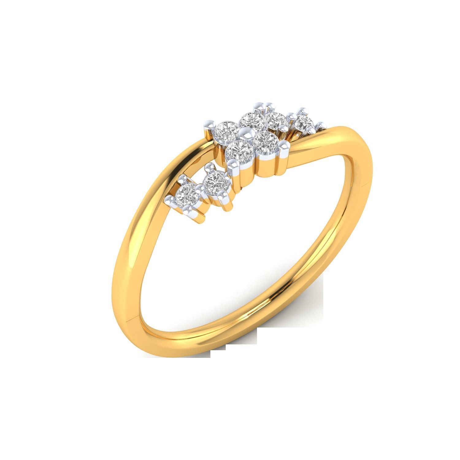 Women Wedding Engagement Ring STL OBJ FBX Renders Details 3D print model_2