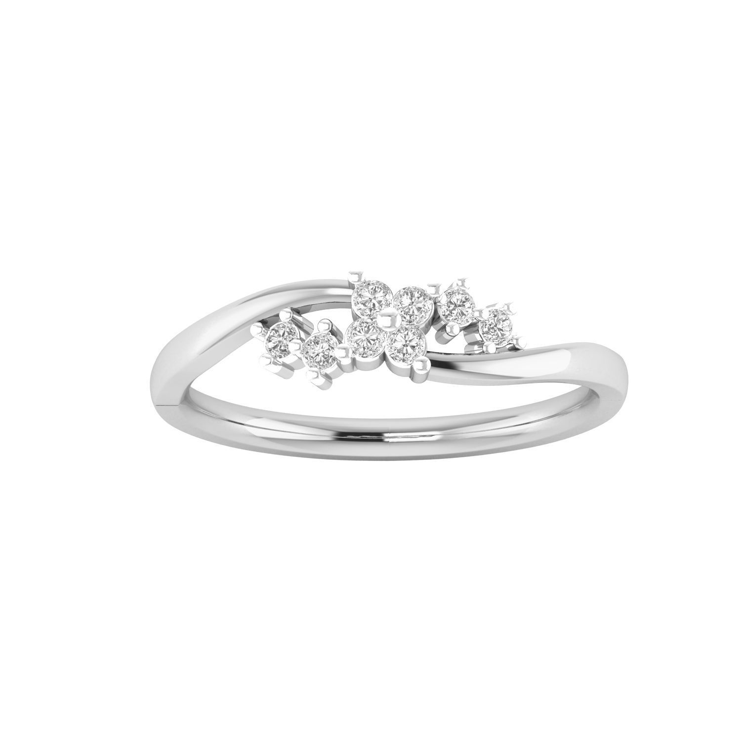 Women Wedding Engagement Ring STL OBJ FBX Renders Details 3D print model_16