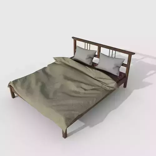realistic bed 3D model