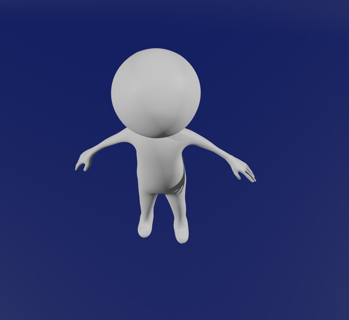STICKMAN FIGURE Low-poly 3D model_1