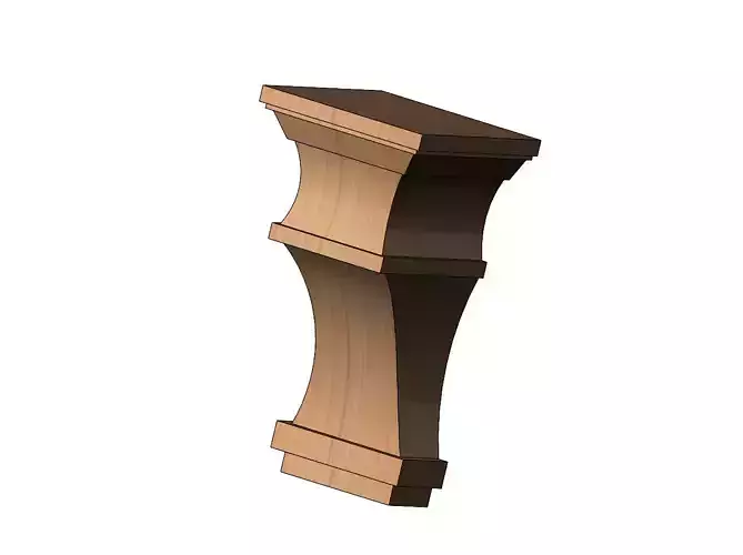 Curved core mission corbel bracket