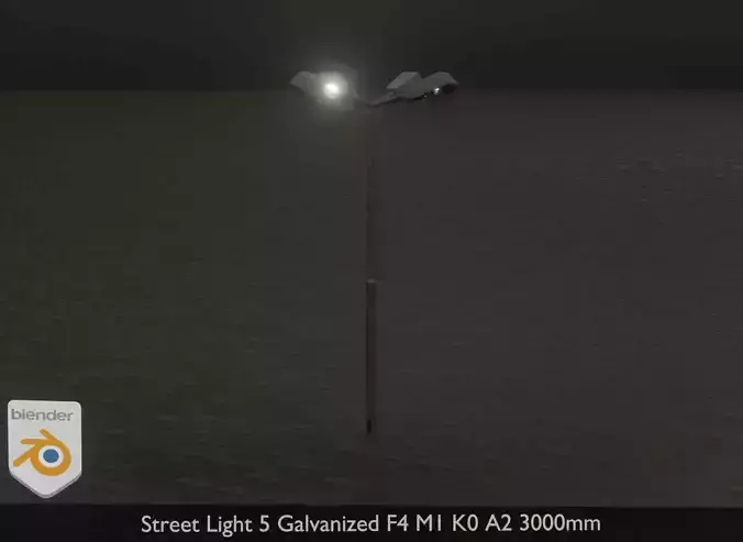 Street Light 5 Galvanized F4 M1 K0 A2 3000mm