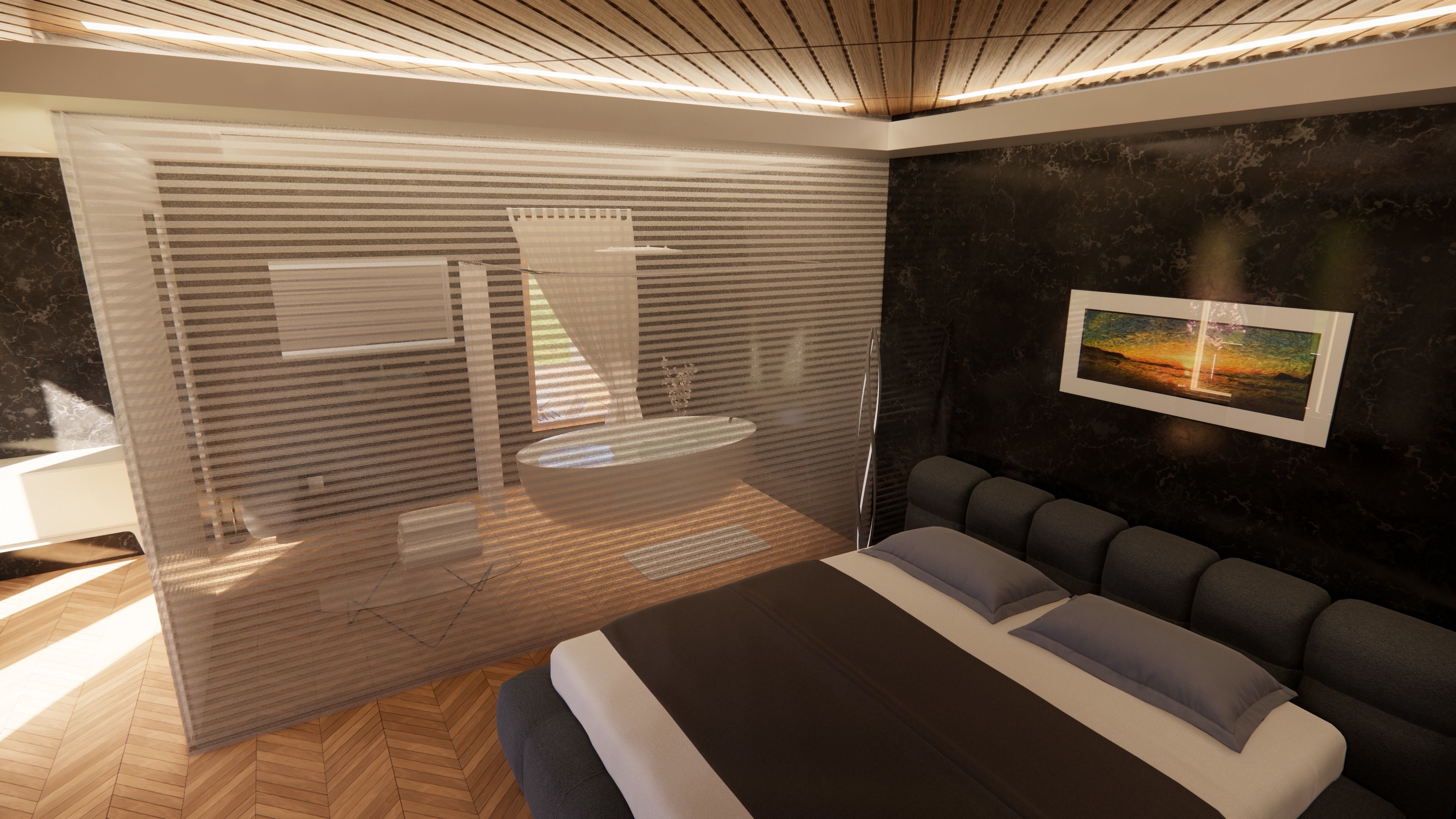 Modern Garden House 3D model_4