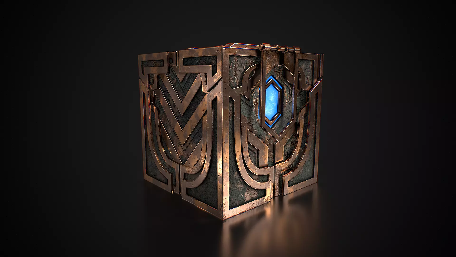 Hextech Crafting Box Low-poly 3D model_0
