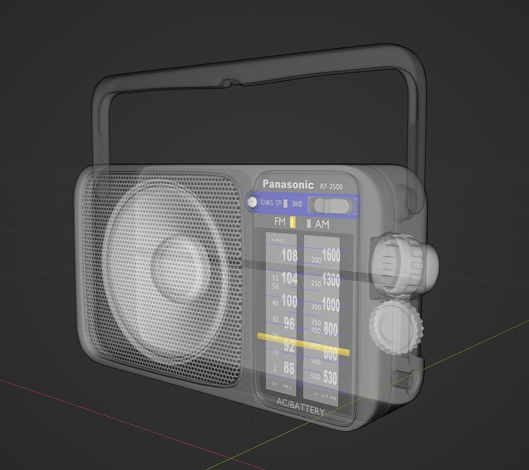 Brand portable receiver 7 3D model_3