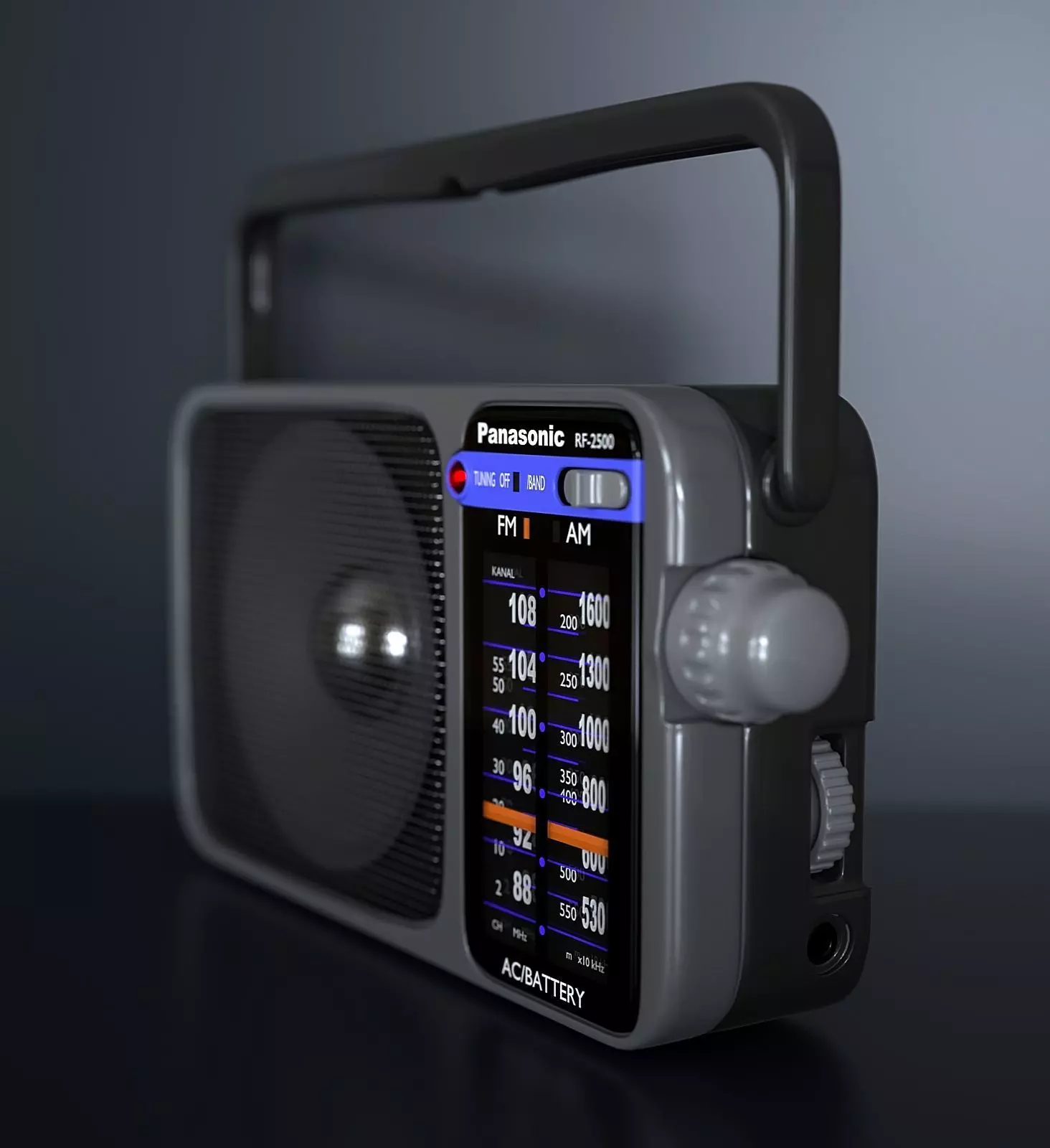 Brand portable receiver 7 3D model_0