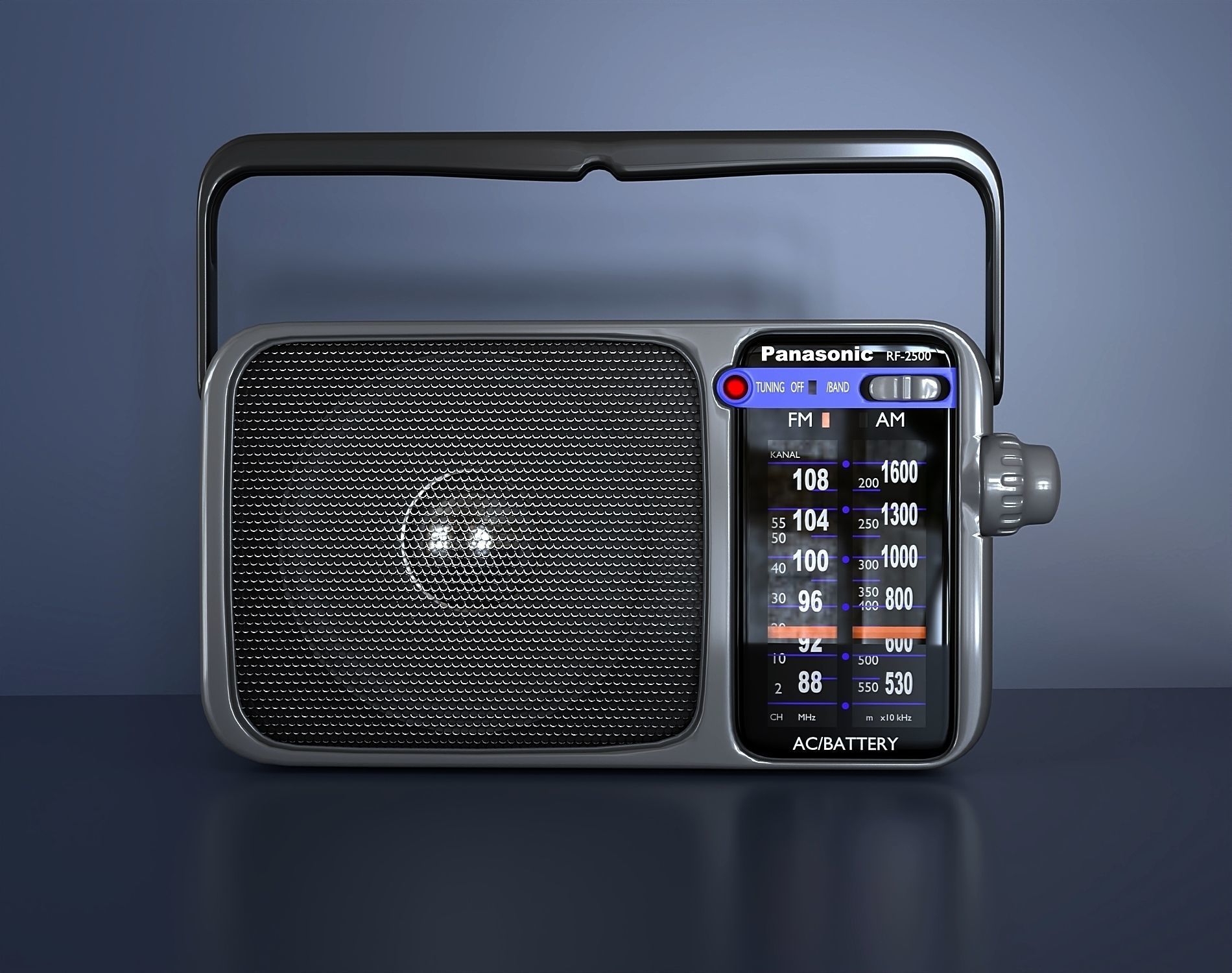 Brand portable receiver 7 3D model_1