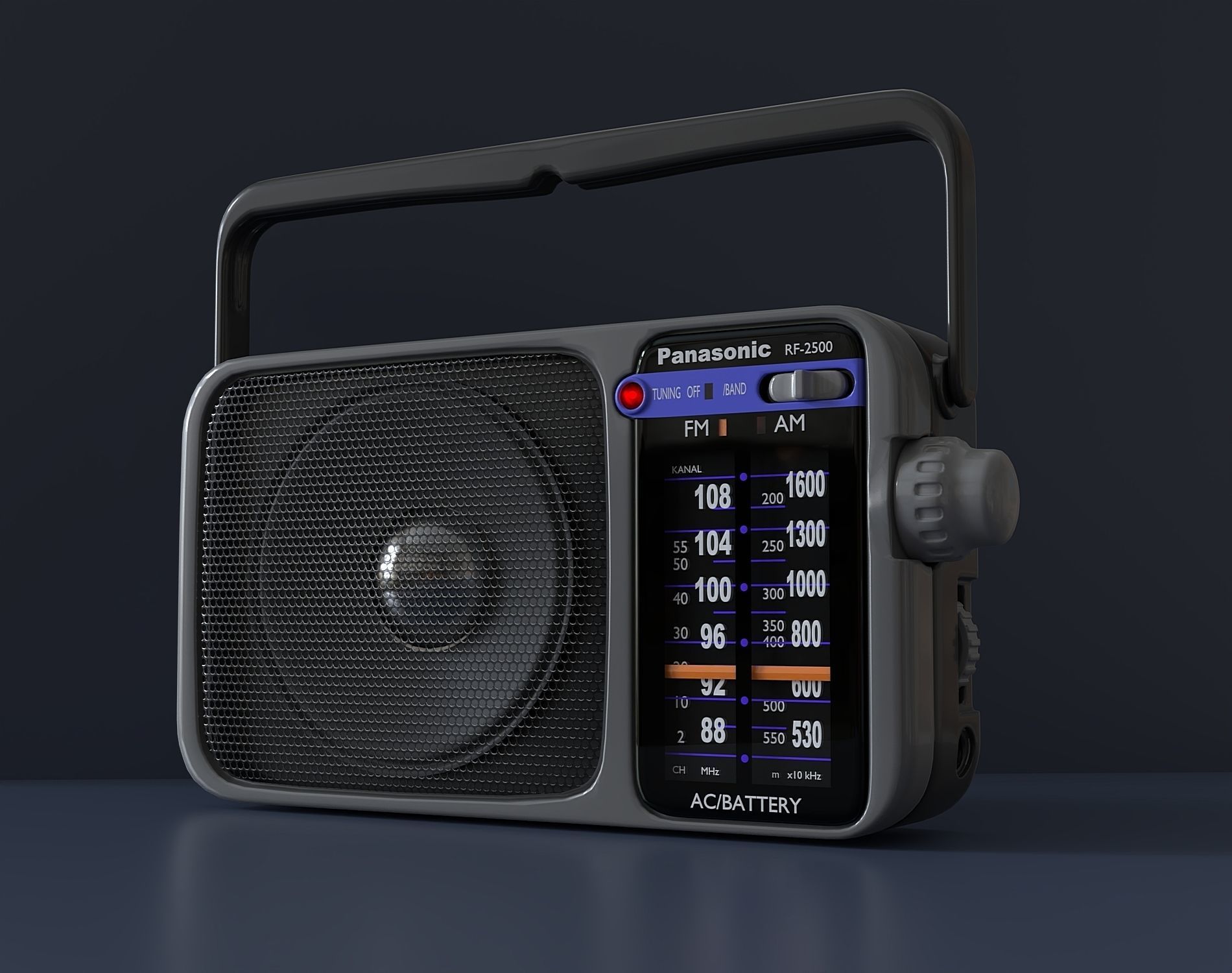 Brand portable receiver 7 3D model_2