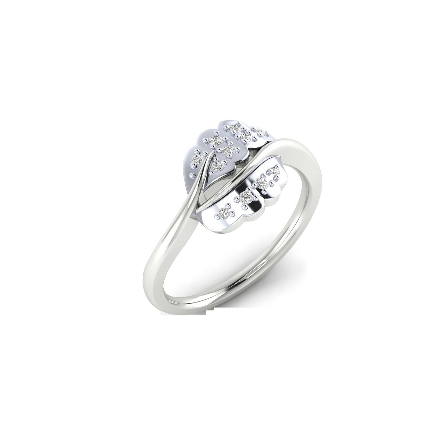 Women Wedding Engagement Ring STL OBJ FBX Renders Details 3D print model_4
