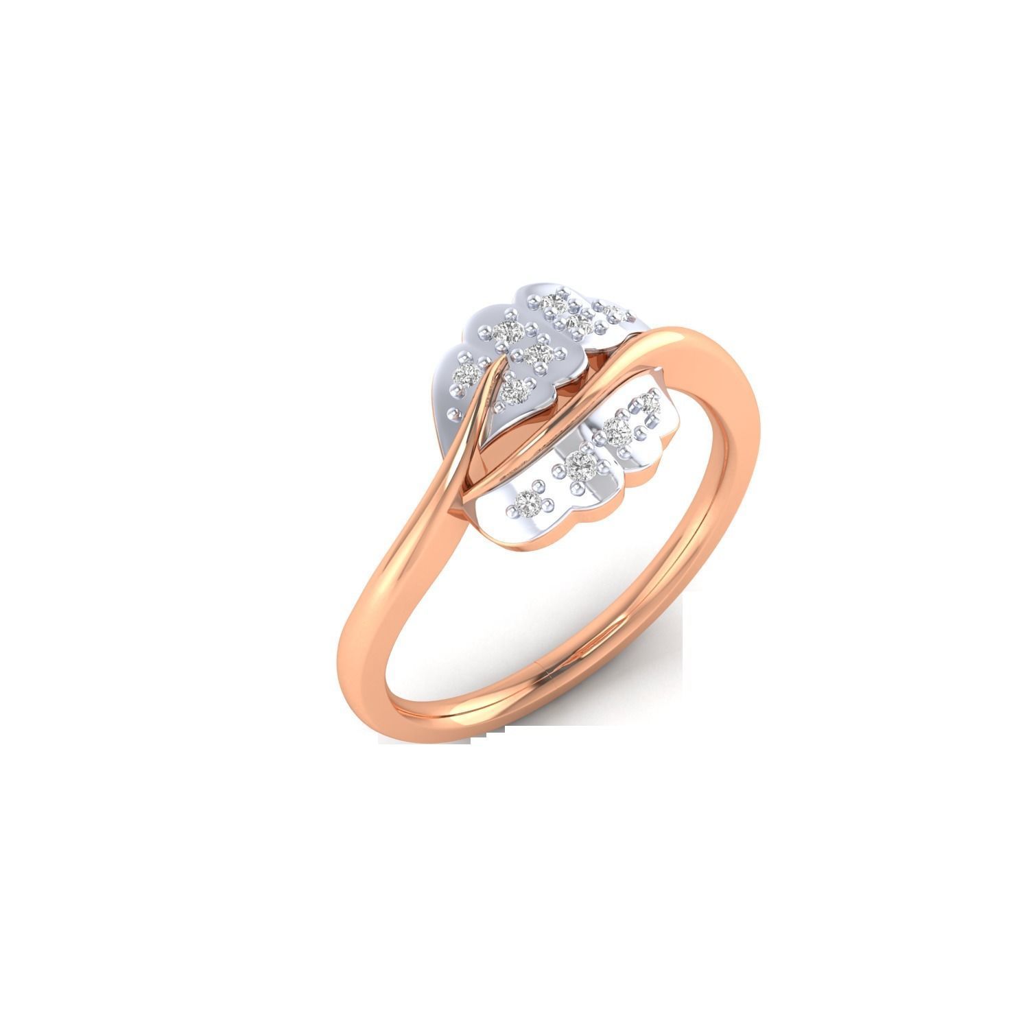 Women Wedding Engagement Ring STL OBJ FBX Renders Details 3D print model_2