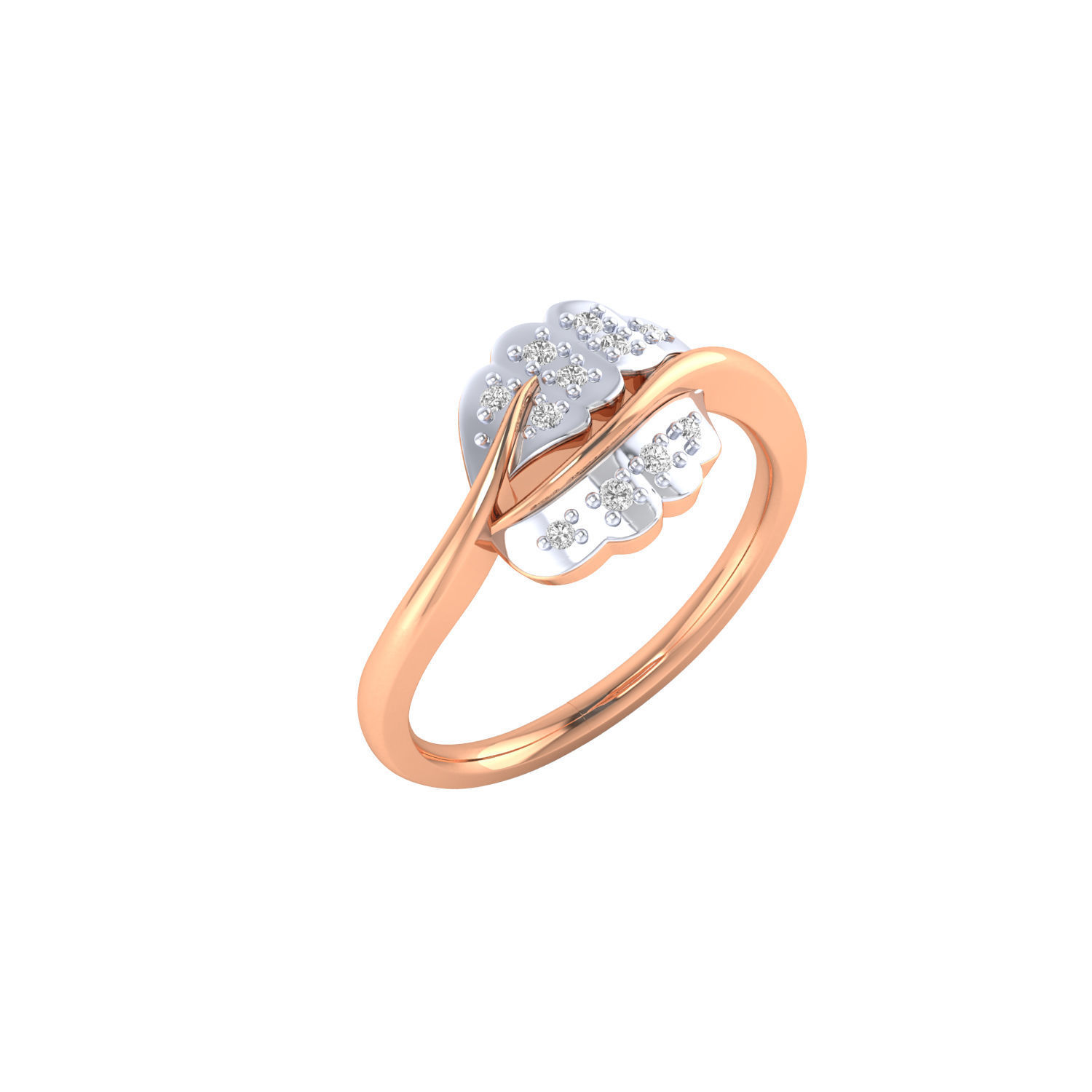 Women Wedding Engagement Ring STL OBJ FBX Renders Details 3D print model_1