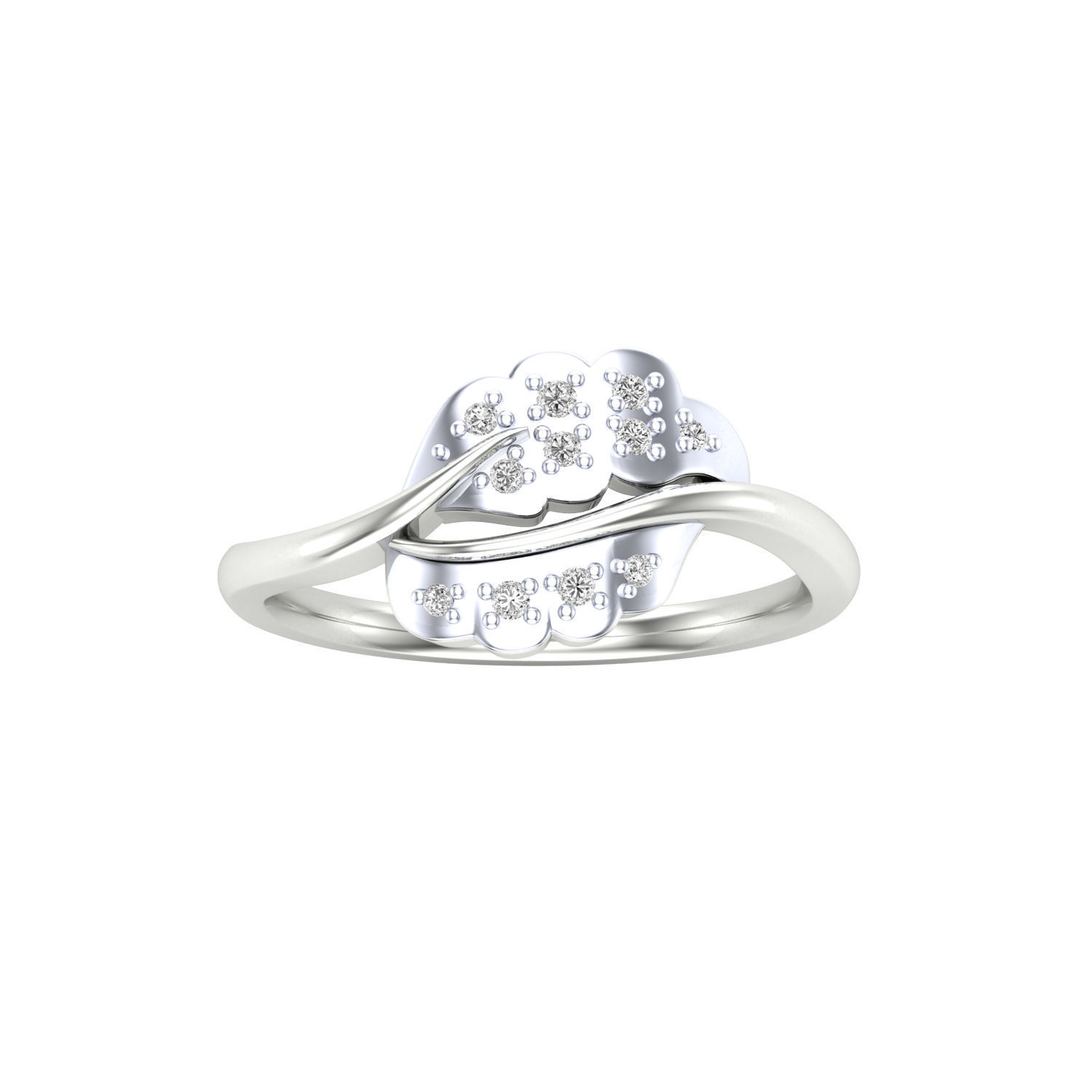 Women Wedding Engagement Ring STL OBJ FBX Renders Details 3D print model_14