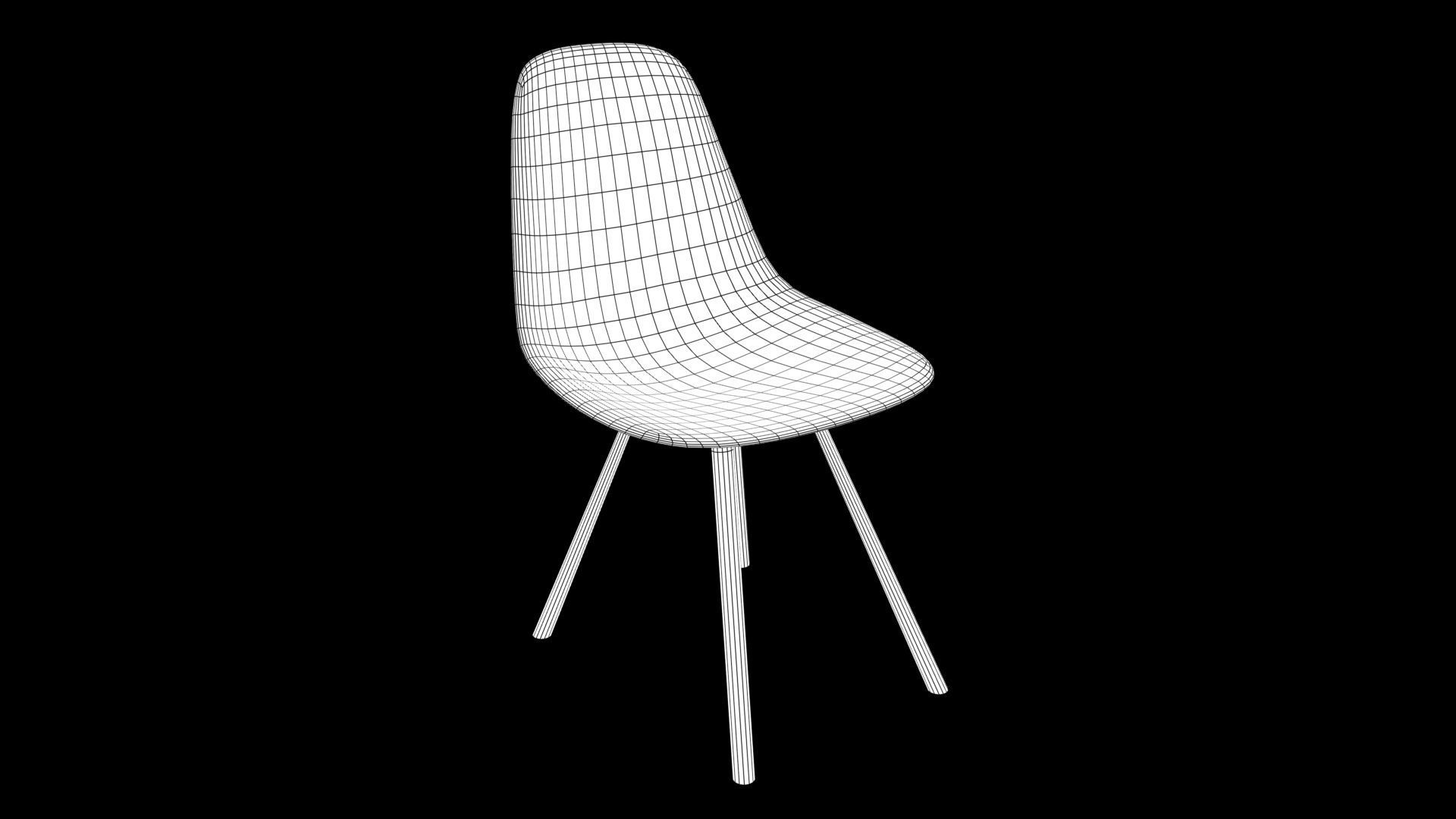 chair Low-poly 3D model_7