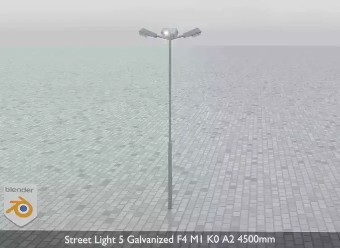 Street Light 5 Galvanized F4 M1 K0 A2 4500mm 