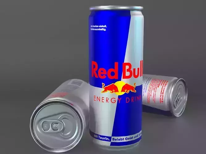 Red Bull model Low-poly 3D model