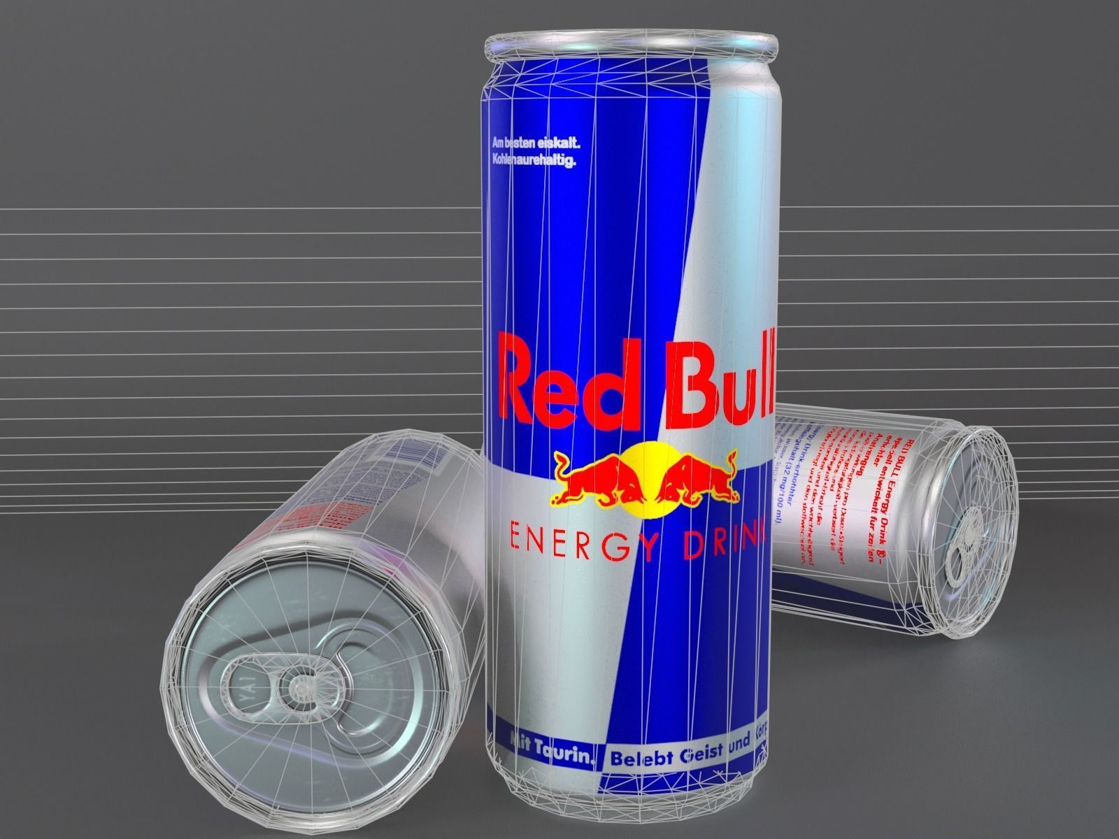 Red Bull model Low-poly 3D model_5