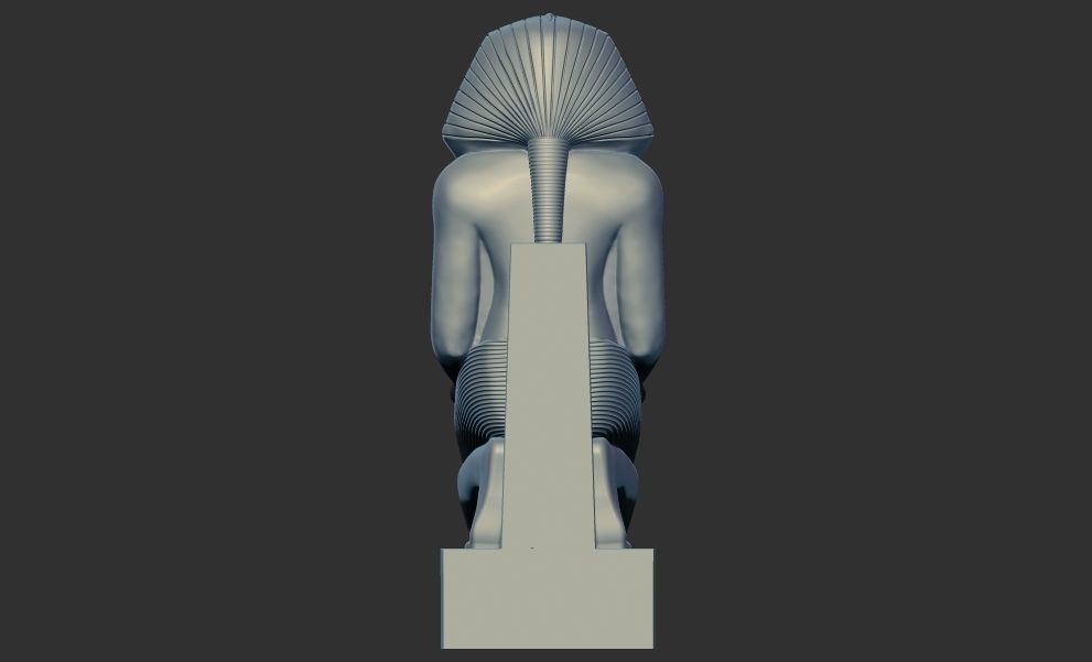 Kneeling Statue of Pharaoh Thutmose III 3d printable model 3D print model_4