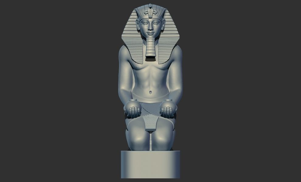 Kneeling Statue of Pharaoh Thutmose III 3d printable model 3D print model_1