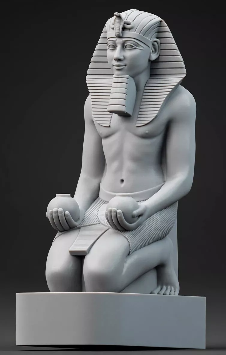 Kneeling Statue of Pharaoh Thutmose III 3d printable model 3D print model