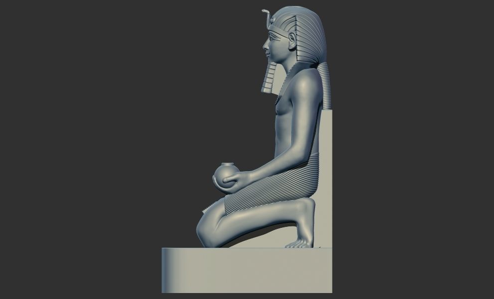 Kneeling Statue of Pharaoh Thutmose III 3d printable model 3D print model_3