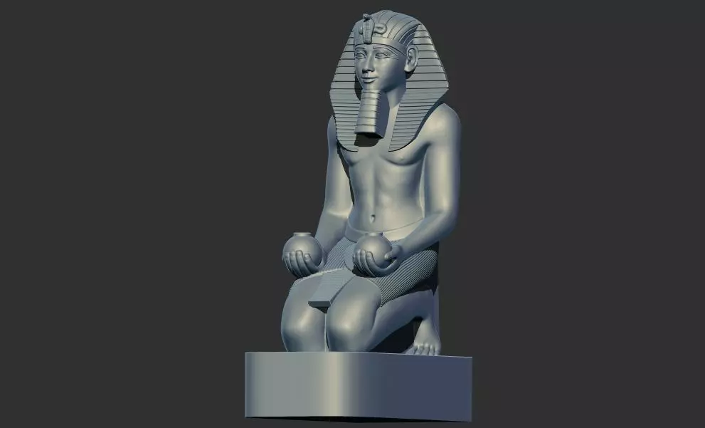 Kneeling Statue of Pharaoh Thutmose III 3d printable model 3D print model_0