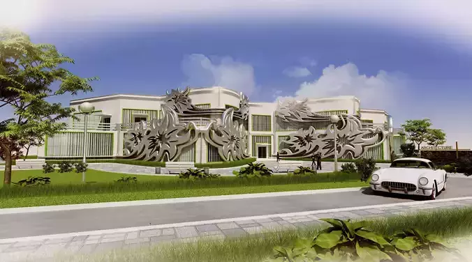 Flower building concept 3D model