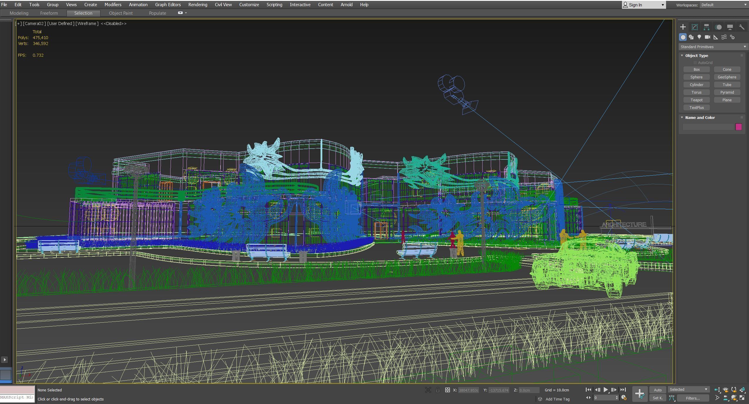 Flower building concept 3D model_7